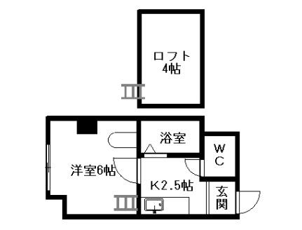クロスコート 403｜北海道札幌市中央区南八条西１３丁目(賃貸マンション1K・4階・20.25㎡)の写真 その2