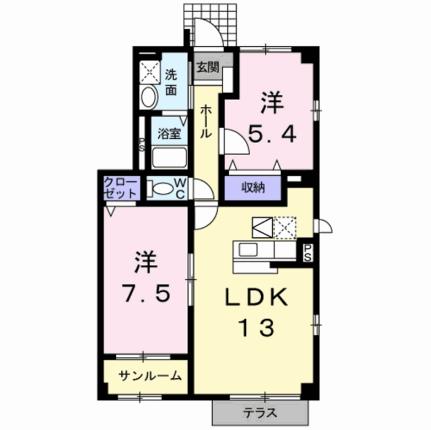 アルバ・セレノ　弐番館 101 ｜ 青森県八戸市長苗代４丁目（賃貸アパート2LDK・1階・61.70㎡） その2