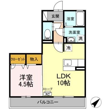 ホワイトガーデン 205｜青森県八戸市大字尻内町字沢ノ田(賃貸アパート1LDK・2階・37.03㎡)の写真 その2