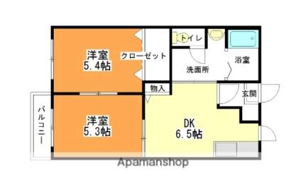 ヴィータＡ 201｜青森県八戸市根城３丁目(賃貸アパート2DK・2階・40.00㎡)の写真 その2