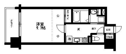 レジディア榴岡　イースト棟 0802｜宮城県仙台市宮城野区鉄砲町中(賃貸マンション1K・8階・30.08㎡)の写真 その2