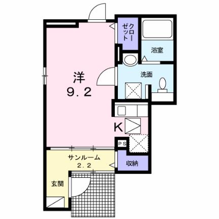 デュレ 101 ｜ 宮城県名取市大手町４丁目（賃貸アパート1R・1階・27.67㎡） その2