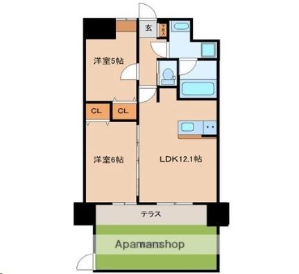 パークス 102 ｜ 宮城県仙台市若林区伊在２丁目（賃貸マンション2LDK・1階・52.71㎡） その2