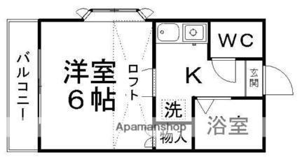 パレス台原 201 ｜ 宮城県仙台市青葉区台原３丁目（賃貸アパート1K・2階・18.90㎡） その2