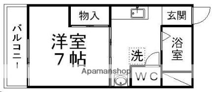 ピースフル桜ケ丘 103｜宮城県仙台市青葉区桜ケ丘４丁目(賃貸アパート1K・1階・20.90㎡)の写真 その2