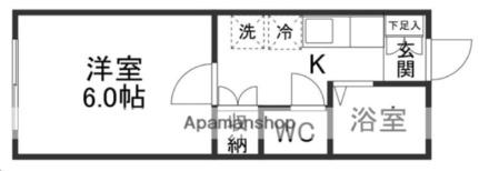 ミルフィーユＫＪＳ 102｜宮城県仙台市泉区歩坂町(賃貸アパート1K・1階・20.60㎡)の写真 その2