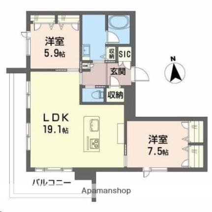 翠明ｏｏｎｏｄａ 305｜宮城県仙台市太白区大野田５丁目(賃貸マンション2LDK・3階・76.83㎡)の写真 その2