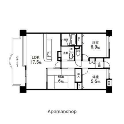 マーブルシャトー泉中央 405｜宮城県仙台市泉区泉中央１丁目(賃貸マンション3LDK・4階・77.11㎡)の写真 その2