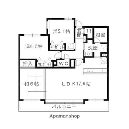 アルティレット泉中央 302 ｜ 宮城県仙台市泉区七北田字東裏（賃貸マンション3LDK・3階・77.38㎡） その2