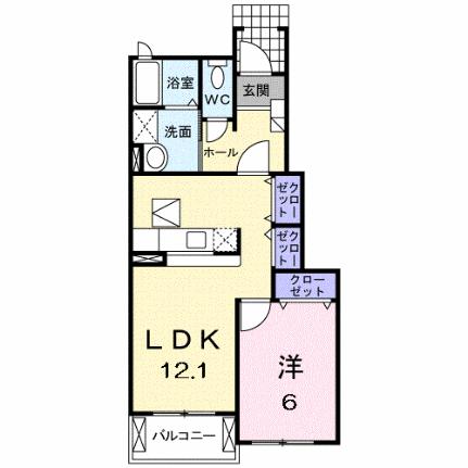 パシアンII 102 ｜ 宮城県大崎市古川大幡字月蔵（賃貸アパート1LDK・1階・45.72㎡） その2