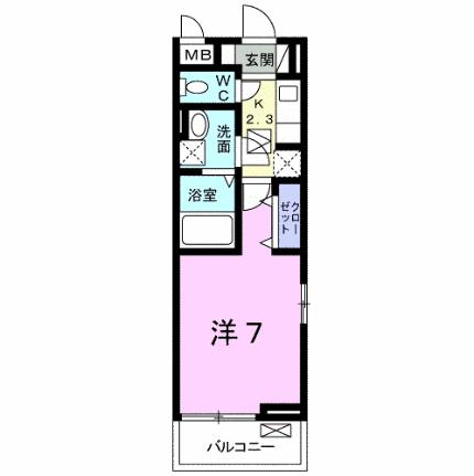 カントリーロード 301 ｜ 宮城県仙台市青葉区柏木２丁目（賃貸アパート1K・3階・26.09㎡） その2