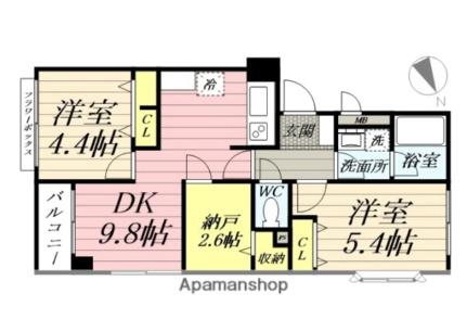 メゾン・ド・コンチェルト ｜宮城県仙台市宮城野区安養寺１丁目(賃貸マンション2SDK・1階・48.87㎡)の写真 その2