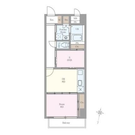 宮城県仙台市青葉区一番町１丁目（賃貸マンション1DK・2階・40.66㎡） その2