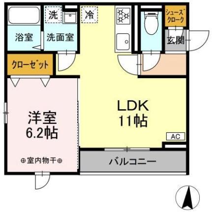 ＤーＲＯＯＭ柏木3丁目  ｜ 宮城県仙台市青葉区柏木３丁目（賃貸アパート1LDK・3階・40.34㎡） その2