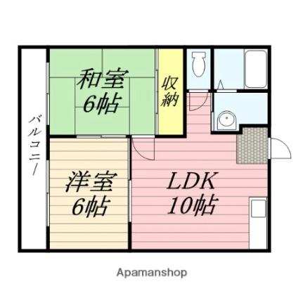 宮城県仙台市若林区遠見塚１丁目（賃貸アパート2LDK・1階・46.40㎡） その2