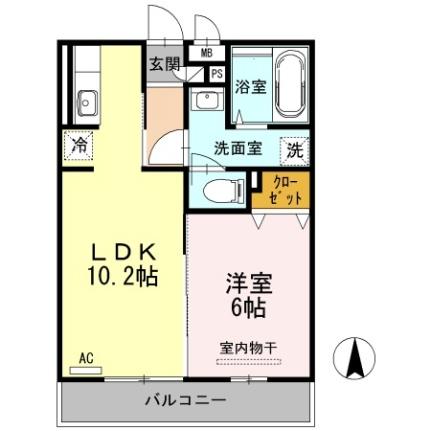 宮城県仙台市太白区中田３丁目(賃貸アパート1LDK・3階・39.63㎡)の写真 その2