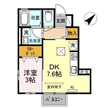 宮城県仙台市太白区上野山３丁目（賃貸アパート1DK・1階・29.89㎡） その2