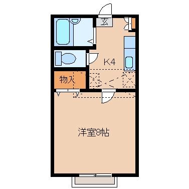 クレセール蒲町壱番館  ｜ 宮城県仙台市若林区蒲町（賃貸アパート1K・2階・23.70㎡） その2