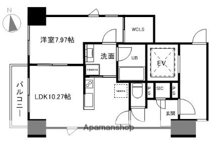 グラン・ドミール小田原山本丁 201｜宮城県仙台市宮城野区小田原山本丁(賃貸マンション1LDK・2階・44.60㎡)の写真 その2