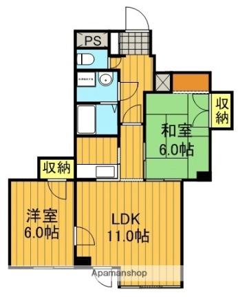 リラス赤木 203｜福島県郡山市赤木町(賃貸マンション2LDK・2階・58.97㎡)の写真 その2