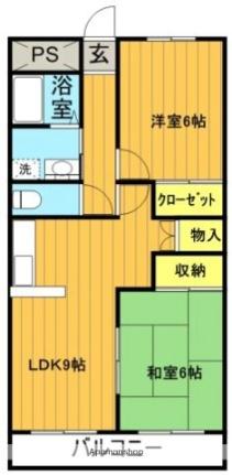 福島県郡山市字名倉(賃貸マンション2LDK・3階・55.29㎡)の写真 その2