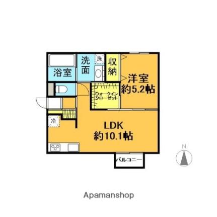 福島県郡山市咲田１丁目(賃貸アパート1LDK・1階・40.57㎡)の写真 その2