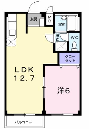 フローラルＢＵＮＫＹＯ 204 ｜ 茨城県水戸市文京２丁目（賃貸アパート1LDK・2階・39.19㎡） その2