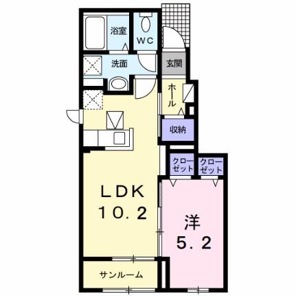 ローマアリエス．Ｂ 103｜茨城県神栖市柳川(賃貸アパート1LDK・1階・40.88㎡)の写真 その2