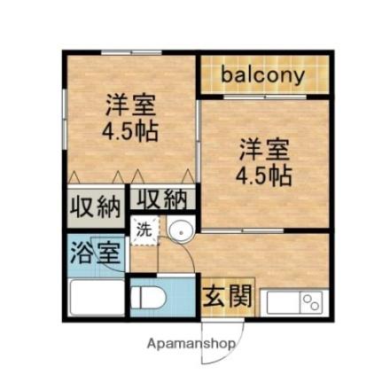 ヴィラセントラルII 302｜茨城県神栖市大野原４丁目(賃貸マンション2K・3階・26.40㎡)の写真 その2