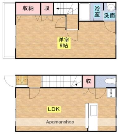 ビューラー井口5 507 ｜ 栃木県那須塩原市井口（賃貸アパート1LDK・2階・49.68㎡） その2