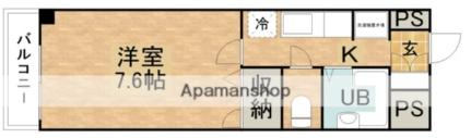 フレグランス末広 402｜栃木県大田原市末広３丁目(賃貸マンション1K・4階・22.80㎡)の写真 その2