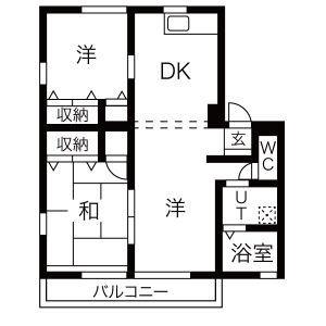 ラ・ベルドールＢ 201｜群馬県太田市古戸町(賃貸アパート3DK・2階・57.63㎡)の写真 その2