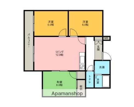 パークレジデンスＫ ｜埼玉県さいたま市北区日進町２丁目(賃貸マンション3LDK・2階・70.95㎡)の写真 その2