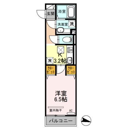 クレシアピア 101｜埼玉県さいたま市西区西大宮１丁目(賃貸アパート1K・1階・27.84㎡)の写真 その2