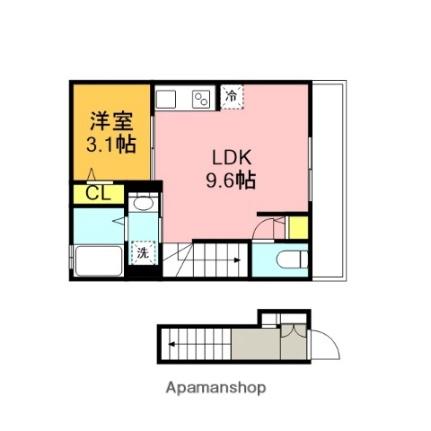 タウンセレッソ 202 ｜ 埼玉県さいたま市北区日進町１丁目（賃貸アパート1LDK・2階・35.18㎡） その2