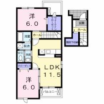 リバーパーク五番館 204 ｜ 埼玉県春日部市緑町３丁目（賃貸アパート2LDK・2階・60.17㎡） その2