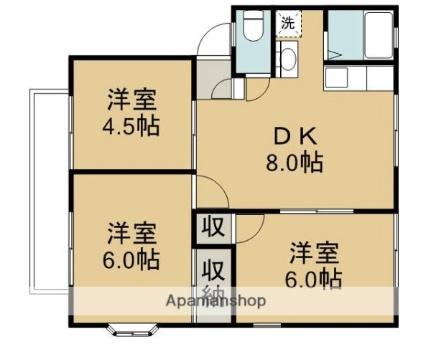 埼玉県川越市川鶴１丁目（賃貸アパート3DK・2階・51.83㎡） その2