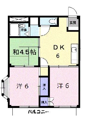 シティハイツＴ・Ｎ 203 ｜ 埼玉県川越市伊勢原町２丁目（賃貸アパート3DK・2階・52.17㎡） その2