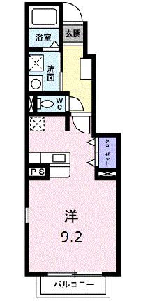 サンパティークII 103 ｜ 埼玉県川越市大字天沼新田（賃貸アパート1R・1階・32.90㎡） その2