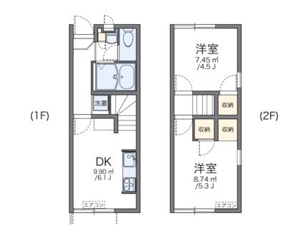 レオパレスＴＯＲＲＡＮＣＥ 101｜埼玉県川越市大字笠幡(賃貸アパート2DK・1階・40.47㎡)の写真 その2