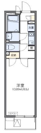 レオネクストホワイトパレス 209｜埼玉県坂戸市仲町(賃貸マンション1K・2階・25.07㎡)の写真 その2