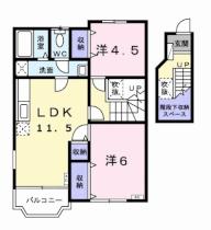 ソルマージュII 202 ｜ 千葉県木更津市朝日２丁目（賃貸アパート2LDK・2階・58.53㎡） その2