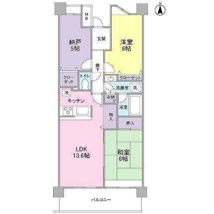 セレーノ武蔵中原 105｜神奈川県川崎市中原区下小田中２丁目(賃貸マンション2SLDK・1階・70.79㎡)の写真 その2