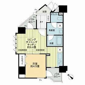 ライオンズマンション渋谷第2 0201｜東京都目黒区青葉台４丁目(賃貸マンション1LDK・2階・36.14㎡)の写真 その2