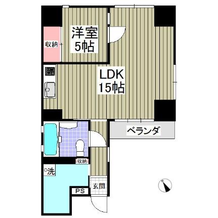 サットンプレイス 403｜東京都中央区湊３丁目(賃貸マンション1LDK・4階・48.03㎡)の写真 その2