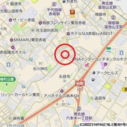 デュオフラッツ赤坂 0602｜東京都港区赤坂６丁目(賃貸マンション1R・6階・42.40㎡)の写真 その3