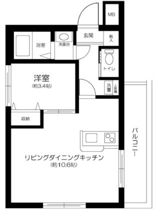 ヴィエント大森本町 302｜東京都大田区大森本町２丁目(賃貸マンション1LDK・3階・32.30㎡)の写真 その2