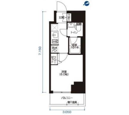 アーバネックス大森 1305｜東京都品川区南大井６丁目(賃貸マンション1K・2階・21.80㎡)の写真 その2