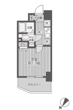 レジディア蒲田 1106｜東京都大田区蒲田５丁目(賃貸マンション1K・11階・22.62㎡)の写真 その2