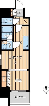 プライマル西蒲田 0403｜東京都大田区西蒲田６丁目(賃貸マンション1DK・4階・28.73㎡)の写真 その2